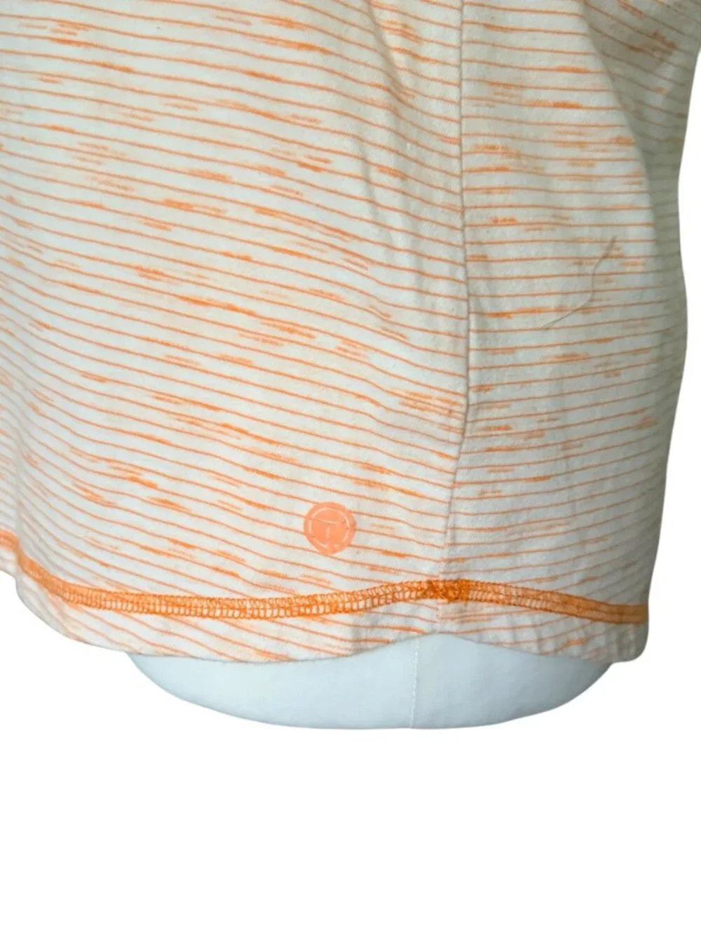 T by Talbots Women’s Short Sleeve Top White Orange Size XS - Picture 3 of 5
